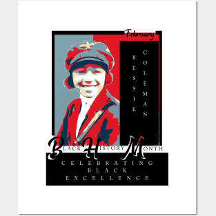 Bessie Coleman Black History Month Icon Posters and Art